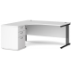 Maestro Corner Desk with Desk High Pedestal 